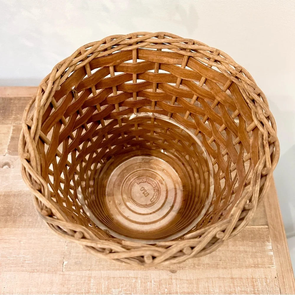Gorgeous Basket Weave Basket Plant Home Decor 8 Inch